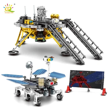 HUIQIBAO 1098 Adet Uzay Astronot Mars Probu Rover Lander Modeli Yapı Taşları Şehir DIY Uzay Keşif Tuğla Oyuncaklar Çocuk