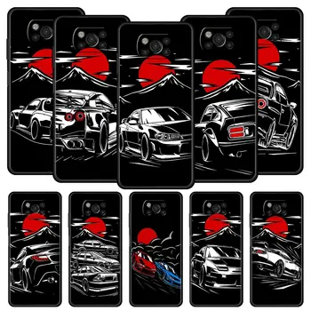 Japonya JDM Spor Arabalar Erkek Erkek Kılıf Xiaomi Poco X4 X3 NFC F3 M3 M4 Mi Not 10 11 Ultra 12 Pro 10T Lite 9T 11i 11X5G Kapak