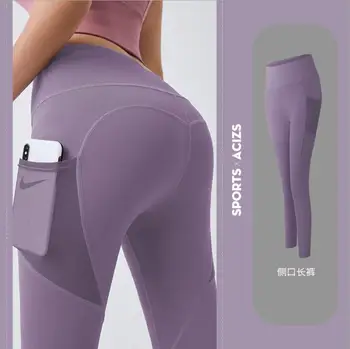 Kadın Pantolon ile Cep Vücut Şekillendirme Legging Spor Yoga Kız Spor Tayt Lady Karın Kontrol Koşu Tayt Kadın fitness pantolonları