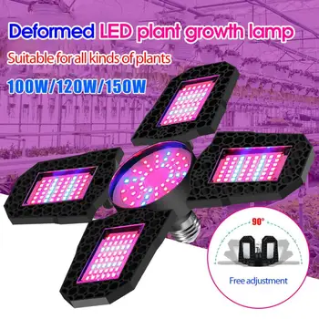Katlanır LED Phyto lamba E27 100W 120W 150W Tam spektrum büyümek ışık Horticole kapalı fide çiçek Büyümek Çadır kutusu Su Geçirmez