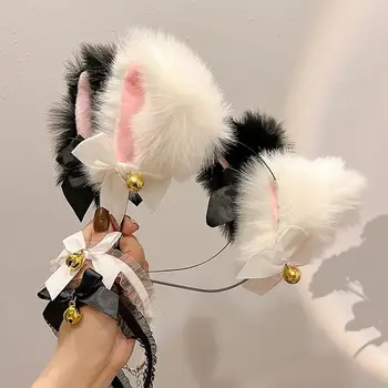 Kedi Kulaklar Anime Lolita saç aksesuarları Kulaklar Cosplay Kawaii Peruk Gotik Headdress Kawaii Aksesuarları El İşi Kafa Bandı