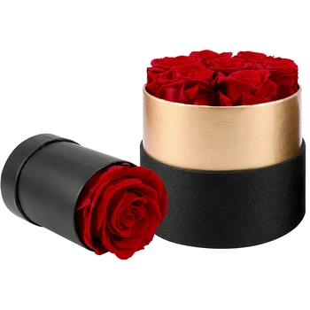 Korunmuş Gül bir Kutu sevgililer Günü Hediyesi Yıldönümü Düğün Dekor Ebedi Güller Gerçek Çiçek Sonsuza Kadar Kırmızı Gül Taze Çiçekler