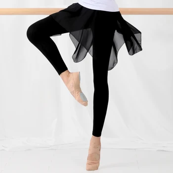 Kızlar Bale Dans Pantolon Modal Jimnastik Pratik Bale Tayt fitness pantolonları Lirik Şifon Etekler Çocuklar için