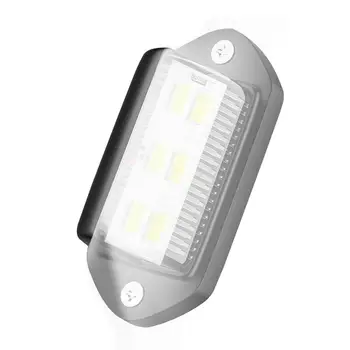 LED plaka aydınlatma ışığı 12V 24V 6 LED araba lisansı Numarası Plaka İşık Plaka Lambası Arka Lambası Kamyon SUV Römork Van