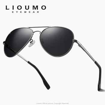 LIOUMO Marka Tasarımcısı Polarize Güneş Gözlüğü Erkekler Moda Havacılık sürüş gözlükleri Kadınlar İçin Parlama Önleyici lunettes de soleil homme