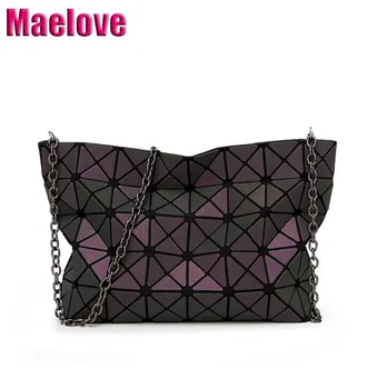 Maelove Yeni Kadın çantası Geometri çanta rahat omuzdan askili çanta Hologram / aydınlık çanta Ücretsiz Kargo