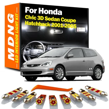 MDNG Canbus Honda Civic İçin 3D Sedan Coupe Hatchback 2001-2004 2005 Araç Led iç ışık plaka lamba kiti araba ışıkları