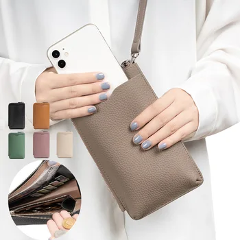Moda Hakiki Deri Telefon Crossbody Çanta Kadın Mini PU Deri omuz askılı çanta 2022 Yeni Bayanlar Lüks Telefon Çanta
