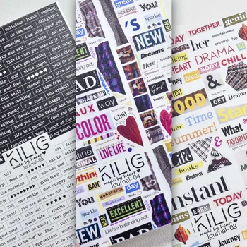 Nail Art Sticker Yapıştırıcı Yüksek Kalite KİLİG Notlar Dergisi Tasarım DIY Nail Art Çıkartması Folyo Dekorasyon