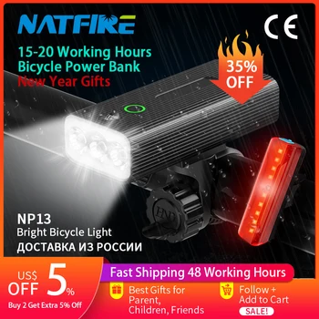 NATFİRE NP13 bisiklet ışık USB şarj edilebilir led lamba bisiklet ışığı 450-800LM Far Arka Stop lambası MTB el feneri Ön Lamba