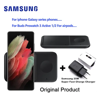 Orijinal Samsung 2in1 Kablosuz Şarj iPhone 12/13 Pro Galaxy Serisi Telefonlar Tomurcukları Serisi kulakiçi Galaxy İzle 4/3 EP-P4300