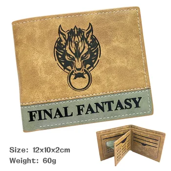 Oyun Final Fantasy Cüzdan Hayvan Kurt Kafası Kısa Tuval Cüzdan Seyahat KIMLIK Kredi Kartı Paketi cüzdan Çanta Kılıfı