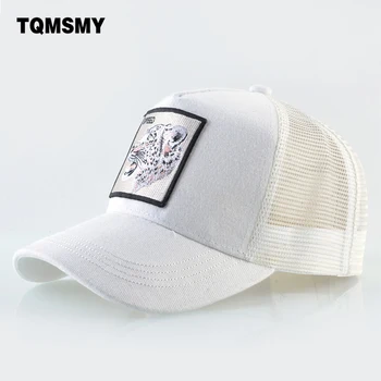 Pamuk Snapback kapaklar erkekler için hip hop şapka Nakış kar leopar beyzbol şapkası Nefes Örgü Kemik güneş şapkaları adam için hip hop şapka