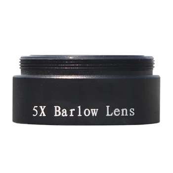 Profesyonel 5X Barlow Lens 1.25 inç Mercek Genişletici M28.5 * 0.6 Astronomik Aksesuarları Teleskop veya Kamera Adaptörü