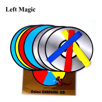 Renk Değiştiren Lazer CD Sihirli Hileler Kağıt Torba Renk Değiştiren Sihirli CD Sihirli Sahne Sahne Hile Illusion Aksesuarları G8083
