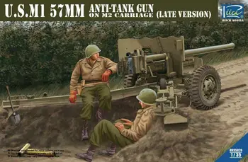 Rııch RV35020 1/35 ABD M1 57mm Tanksavar Tabancası M2 Taşıma Geç Versiyon