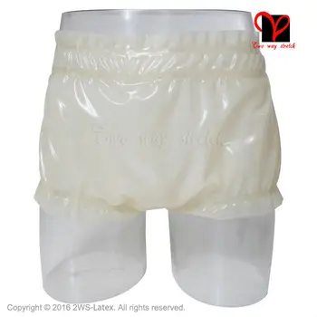 Seksi Şeffaf Lateks bloomers elastik bant Kauçuk iç çamaşırı Şort bebek pantolon Hotpants külot külot KZ-040 düşük kesim XXL