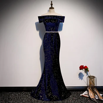 Sequins Akşam Elbise Tekne Boyun Vintage A-line Kat uzunlukta İmparatorluğu Kısa Kollu Artı boyutu Parti Resmi Elbiseler Kadın R1412