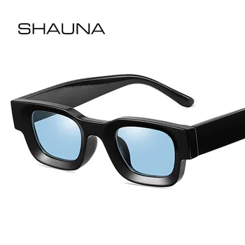 SHAUNA Vintage küçük kare polarize güneş gözlüğü moda Anti-mavi ışık gözlük çerçeveleri