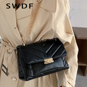 SWDF Yeni Basit Küçük PU Deri Koltukaltı Çanta Kadınlar İçin 2023 Kış Lüks Trend omuz çantası Markalı Trend El Çantası