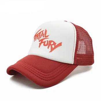 Terry Savaşçıları Kralı FURY F Şapka Cosplay Güneşlik Kap Şapka Yaz Örgü Caps Bogard Örgü Caps Unisex
