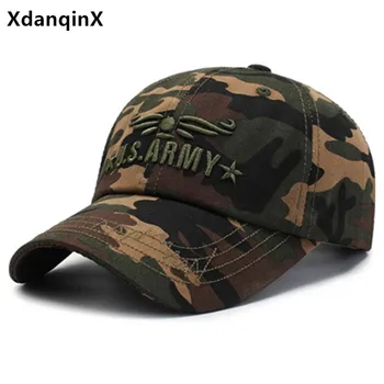 XdanqinX yeni erkek kamuflaj şapka pamuk beyzbol kapaklar erkekler kadınlar için ayarlanabilir kadın rahat spor kap snapback ordu şapka