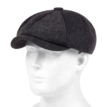 Yeni erkek Rahat Newsboy Kapaklar Retro Bereliler Moda Tüm Maç Rahat Şapkalar Unisex Tüm Maç Sekizgen Şapkalar