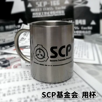 Yeni Varış SCP Vakıf Logosu 300 ml Çift Duvar 304 Paslanmaz Çelik Fincan Kahve Süt Çay Su Bardağı Seyahat Kupa Açık Içme için