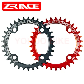Zrace BCD104 Bisiklet Aynakol Aynakol Dar Genişlik diş AL7075 CNC MTB/Yol Bisiklet Parçaları 32T/34T/36T / 38T