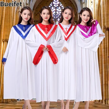 Özelleştirmek Din Adamları Elbiseler Şiir Sınıf Hizmet Rahibe Kostüm Hıristiyan Şarkı Elbise İlahi Giyim Hıristiyan Kilisesi Korosu Elbise Kıyafet