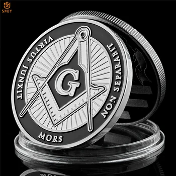 Ücretsiz Ve Kabul Edilen Masonlar Logo Gümüş Kaplama hatıra parası Dini Kardeşlik İş Hediyeler İçin